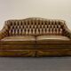 Vintage 2 seater leather chesterfield sofa