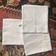 3 white tea towels in damask cotton thread with BN monogram.