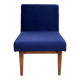 Dark blue velvet lounge chair, 1970s