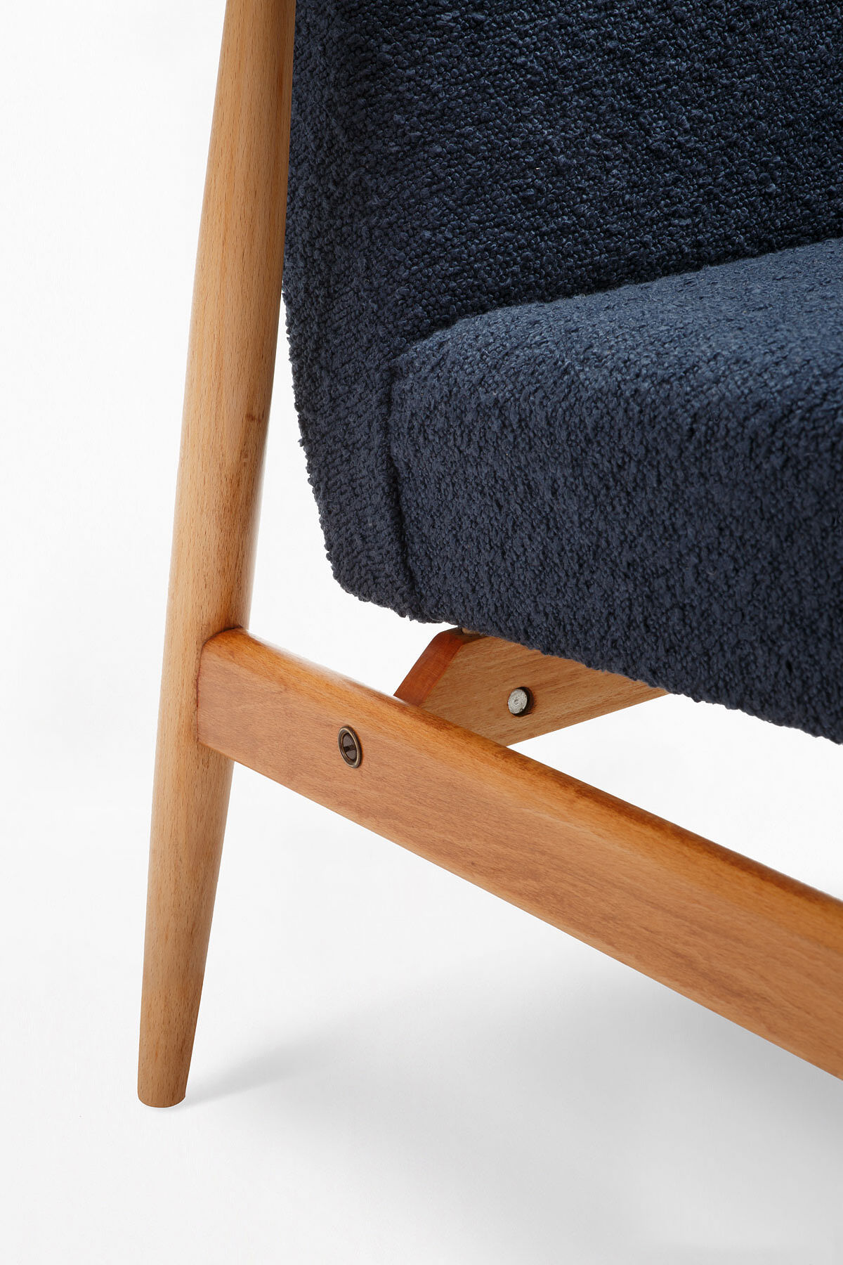 Pair of FOX armchairs with footrest