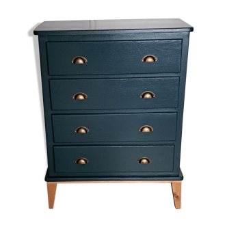 Commode scandinave bleu ganne