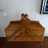 Vintage wood standing worker