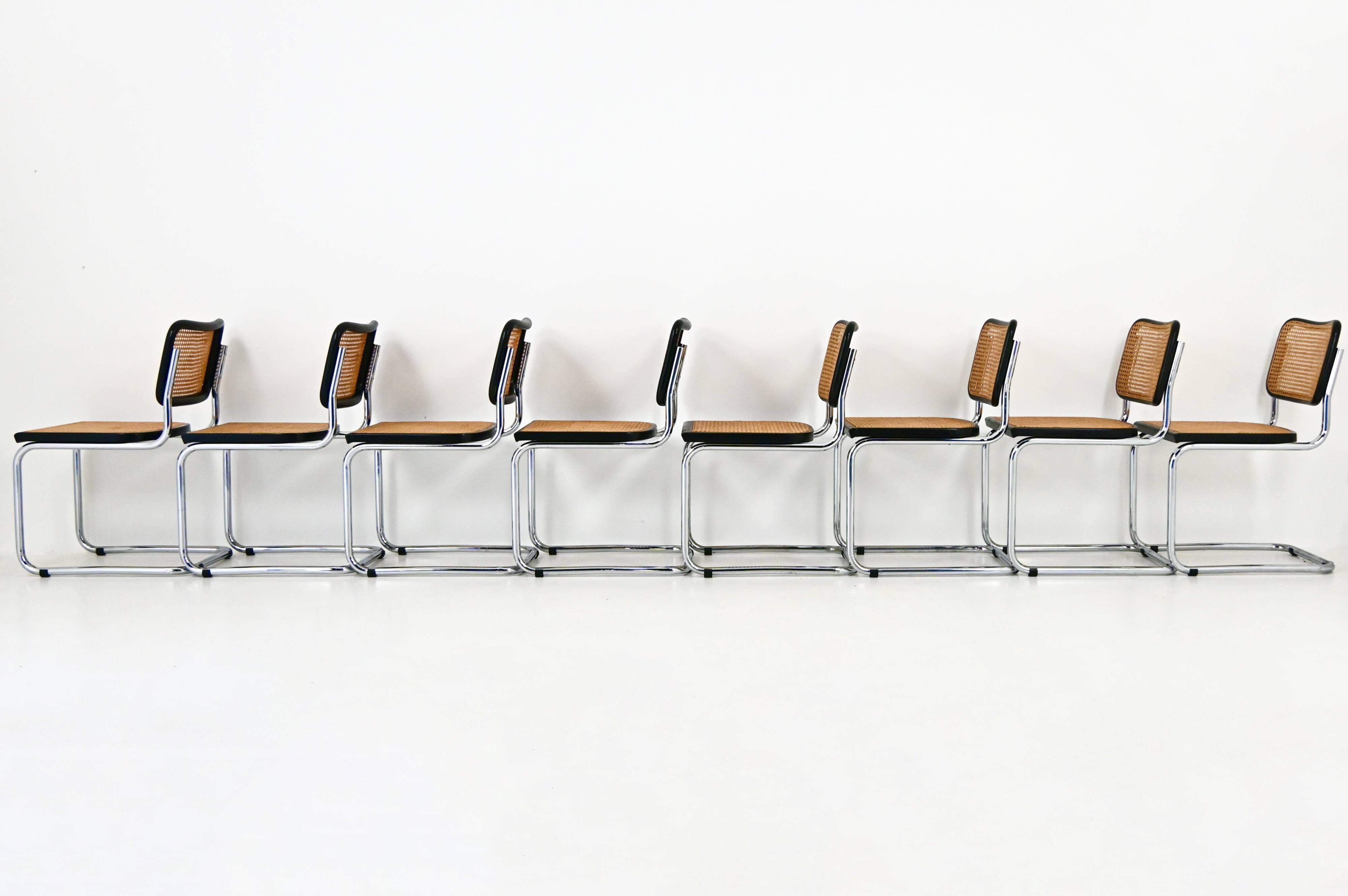 Set of 8 Dining Chairs Style B32 by Marcel Breuer