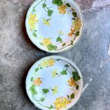 Pair of Villeroy & Boch hollow plates in glazed earthenware model Geranium