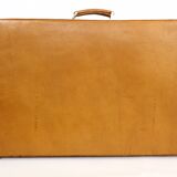 Set three vintage leather suitcases