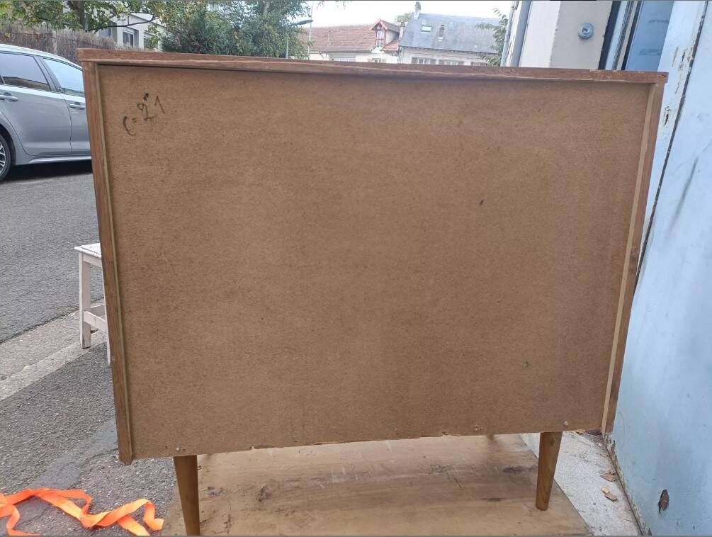 Vintage light oak chest of drawers