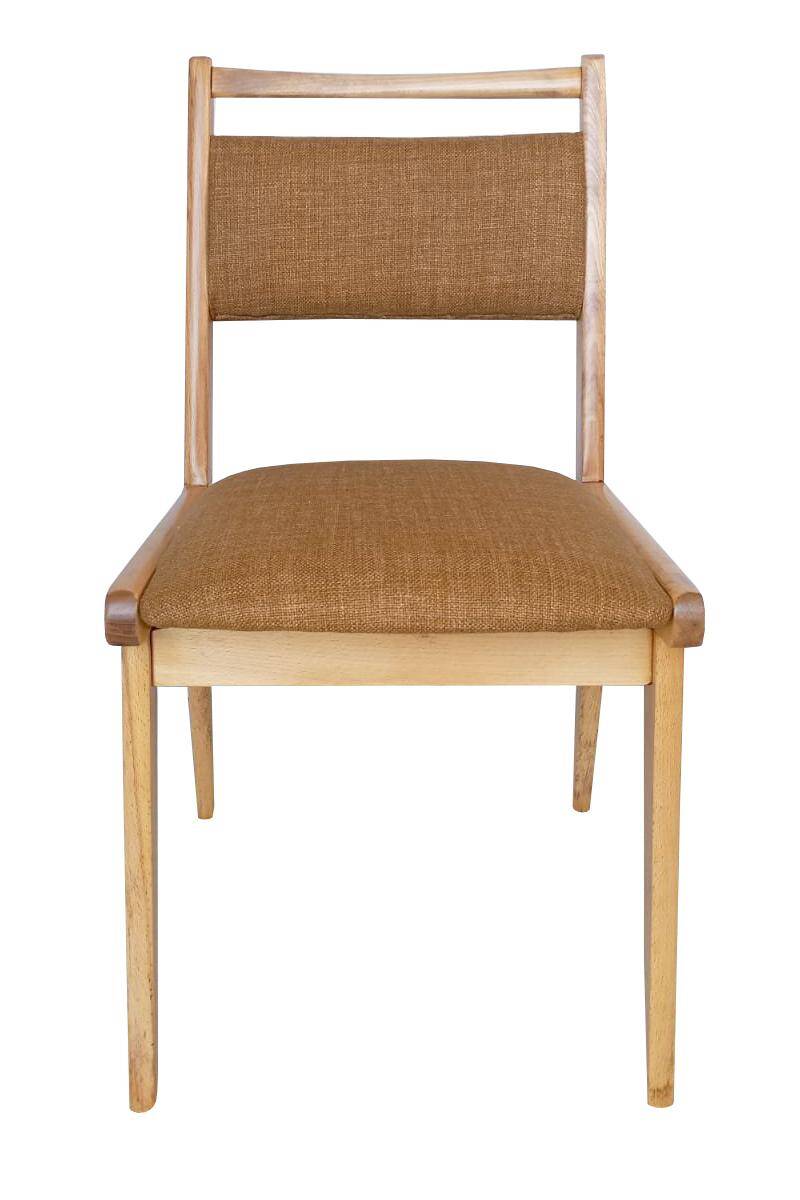 Mid-Century Beech Wood and Tobacco Velvet Jar Chair Wool Millais by Dedar, Poland, 1960s