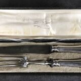 Carving cutlery set for leg of lamb, félix frères silverware