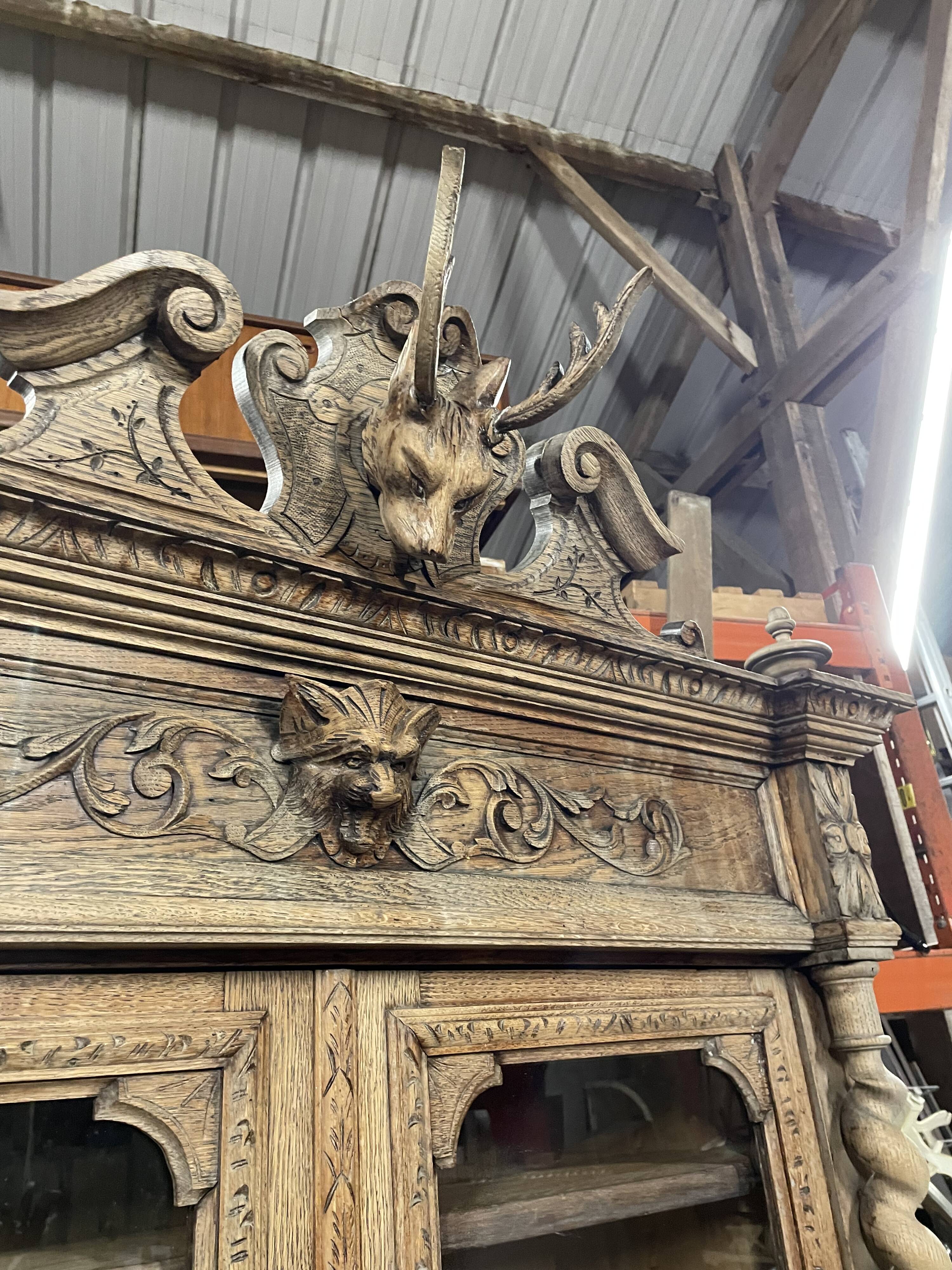 Hunting buffet with 2 bodies