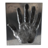 Aluminium sculpture of the protophotographic artwork by Ron Adzak.