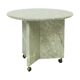 Round Marble Side Table Plant Table on Wheels 1970s