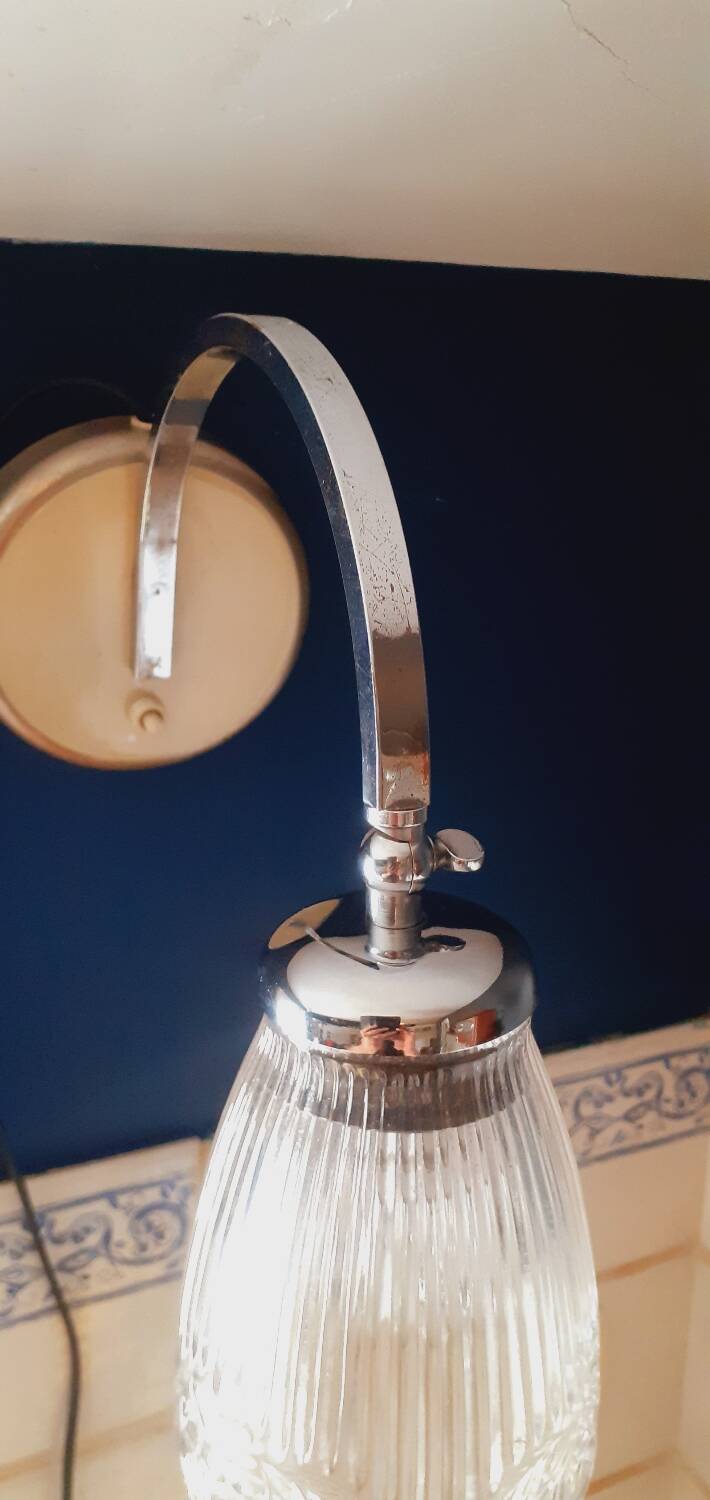 Pair of 40s/50s art deco style lamps/wall lights