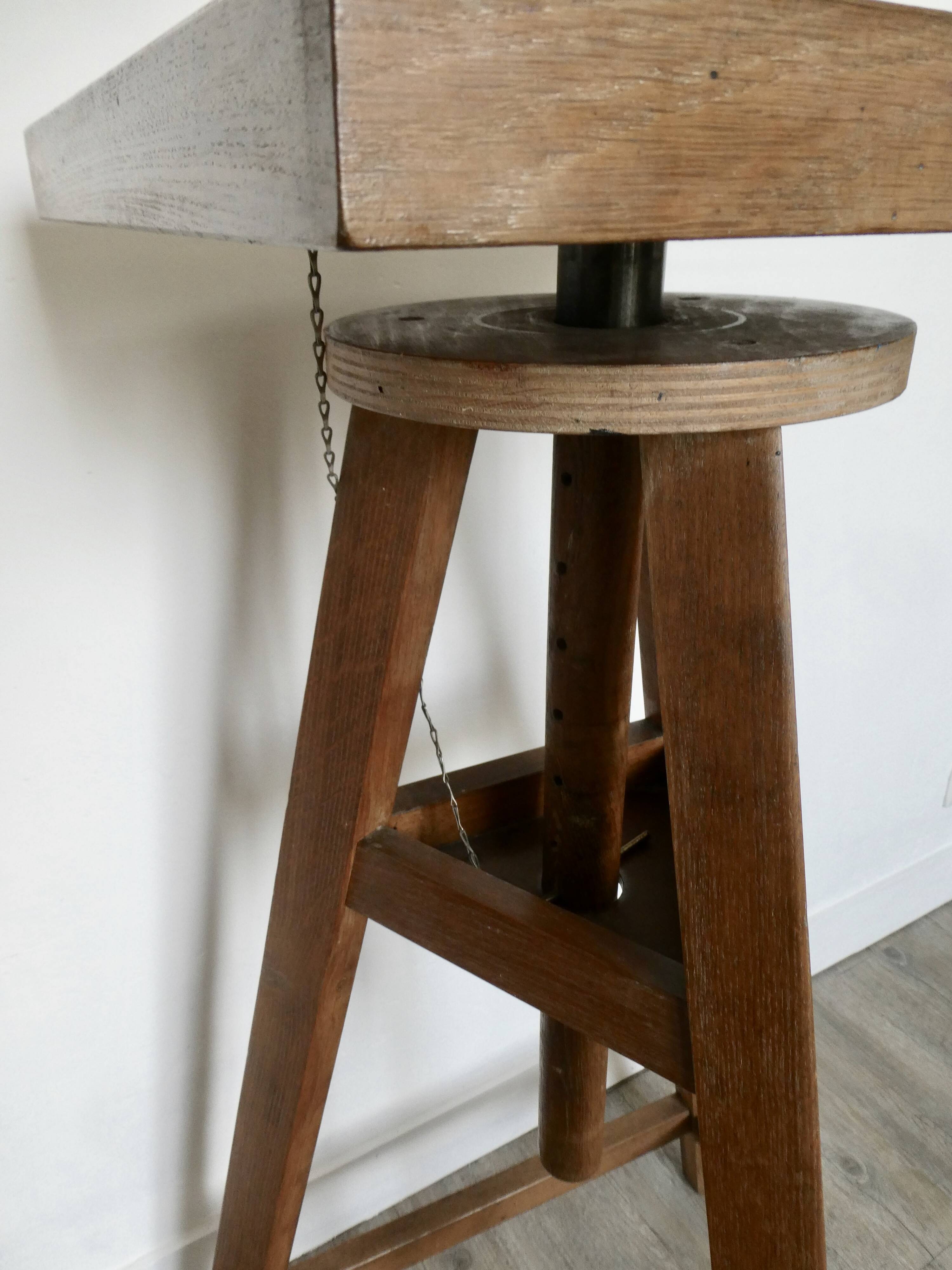 Oak sculptor's saddle, 1950s