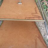 Vintage folding rolling service in Formica and brass plated