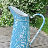 Pitcher enamelled blue and white 30s 40s