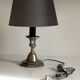 Lamp vintage steel and velvet candle holder