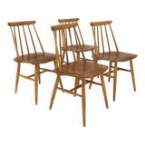 Set of 4 "Fanett" teak chairs by Ilmari Tapiovaara, Sweden, 1960