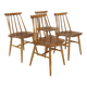 Set de 4 chaises "Fanett" en teck par Ilmari Tapiovaara, Suède, 1960