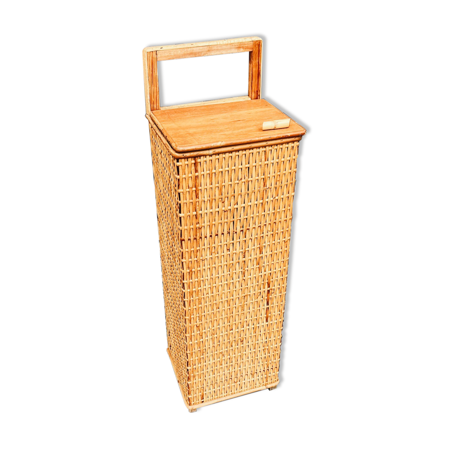 Huche à pain vintage en osier Selency