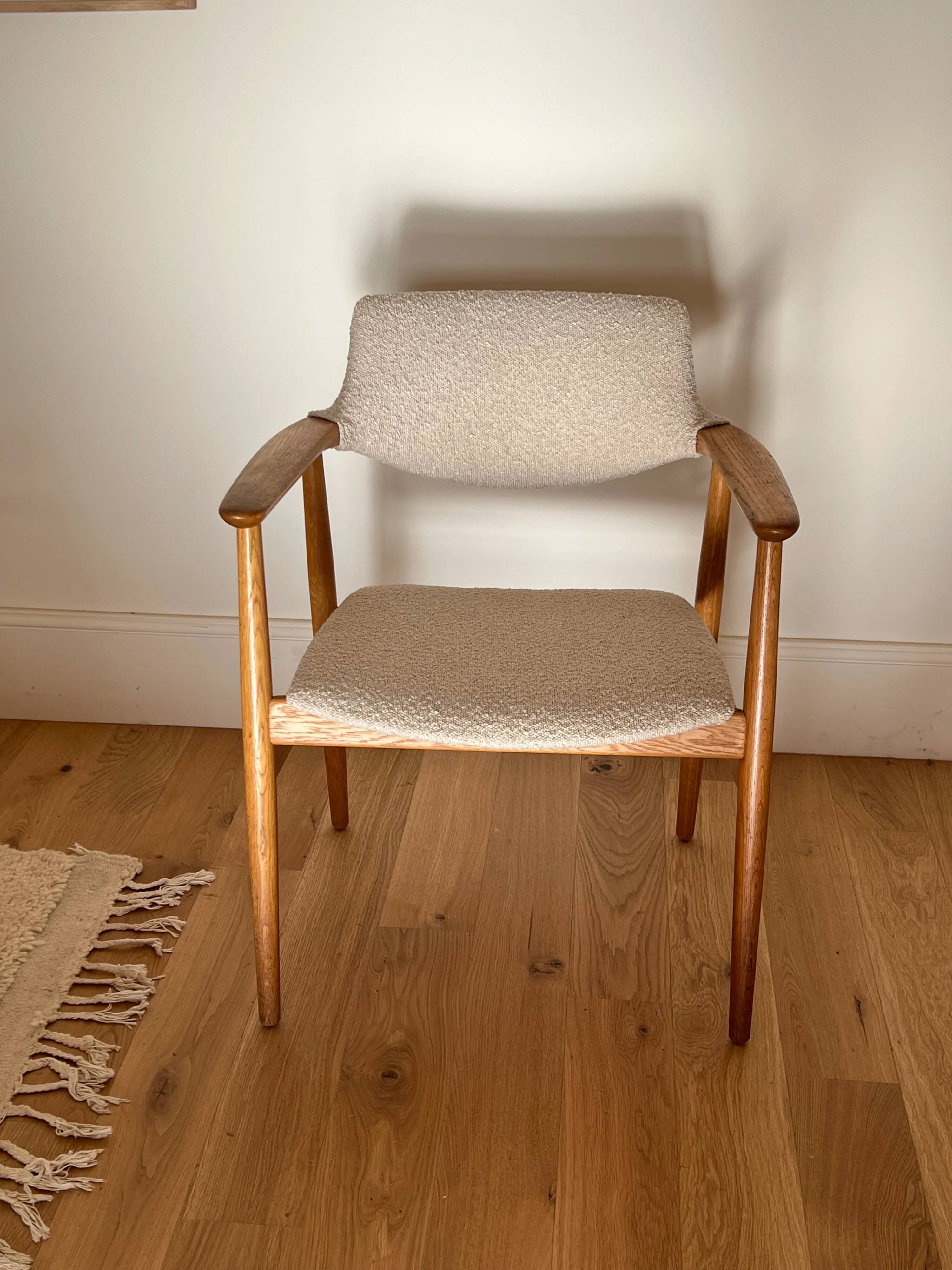 Vintage Scandinavian oak armchair "Holm" - 1960s