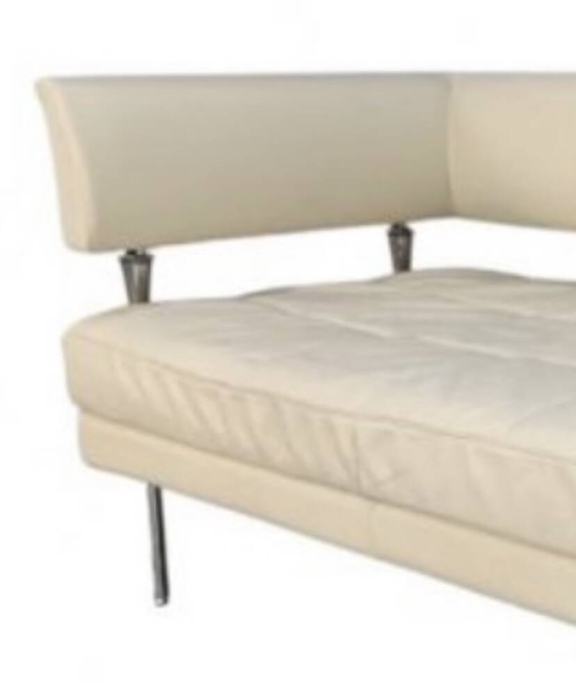 Poltrona Frau cream leather sofa by Luca Scacchetti Leather bench