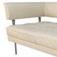 Poltrona Frau cream leather sofa by Luca Scacchetti Leather bench