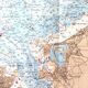 Ancient map Brittany St Malo Dinard and its surroundings 105 x 75cm