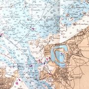 Ancient map Brittany St Malo Dinard and its surroundings 105 x 75cm