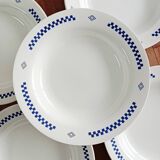 Set of 5 Lustucru deep plates