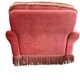 Set de 2 fauteuils vintage vieux rose avec franges