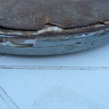 40s oval mirror in wood and stucco 59x39cm