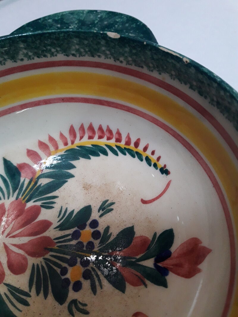 Bowl with ears HB Quimper with name Alain
