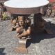 Jean Maurice Rothschild coffee table marble metal