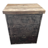 Meuble 3 clapets métal bois