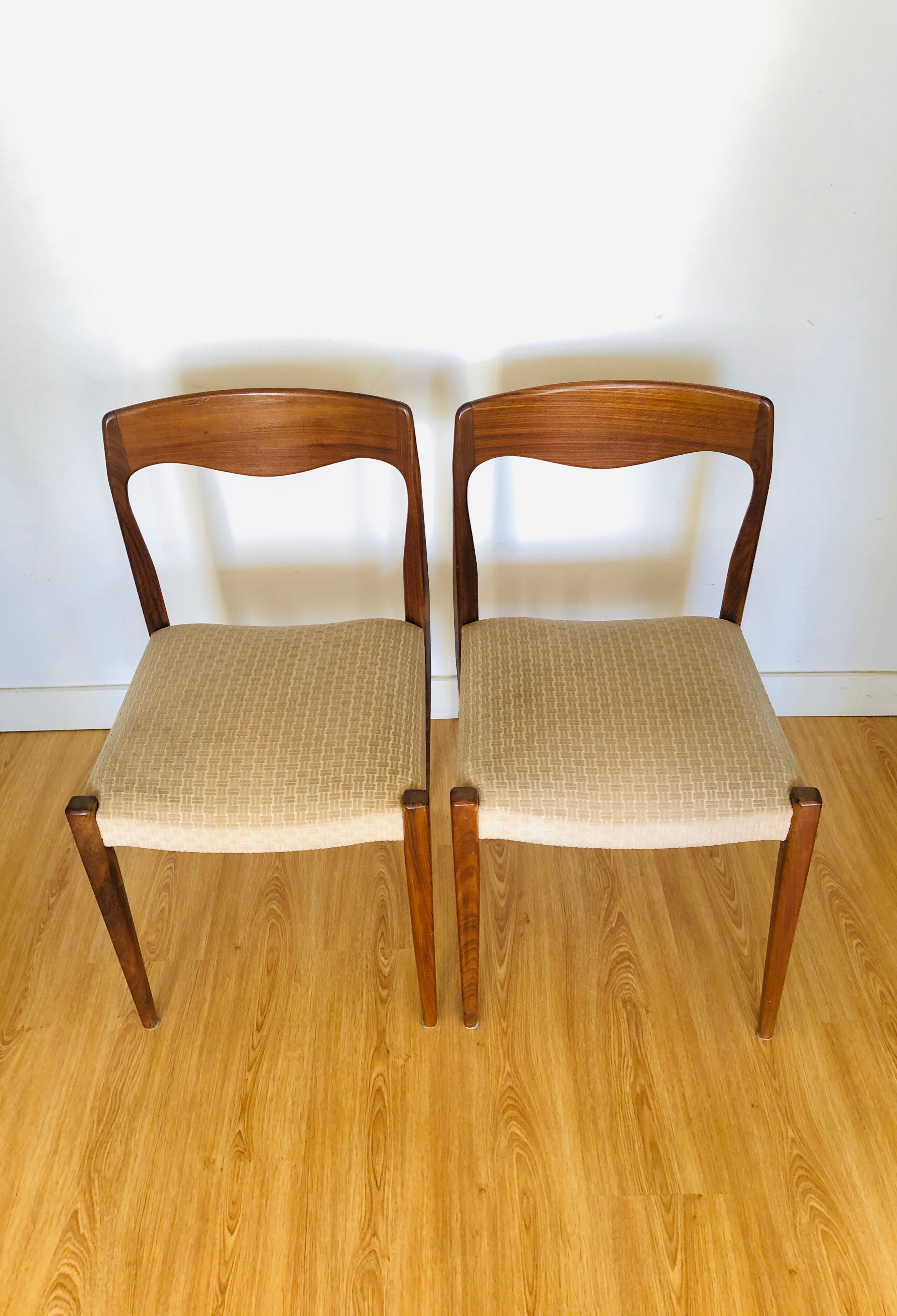 Pair of teak chairs