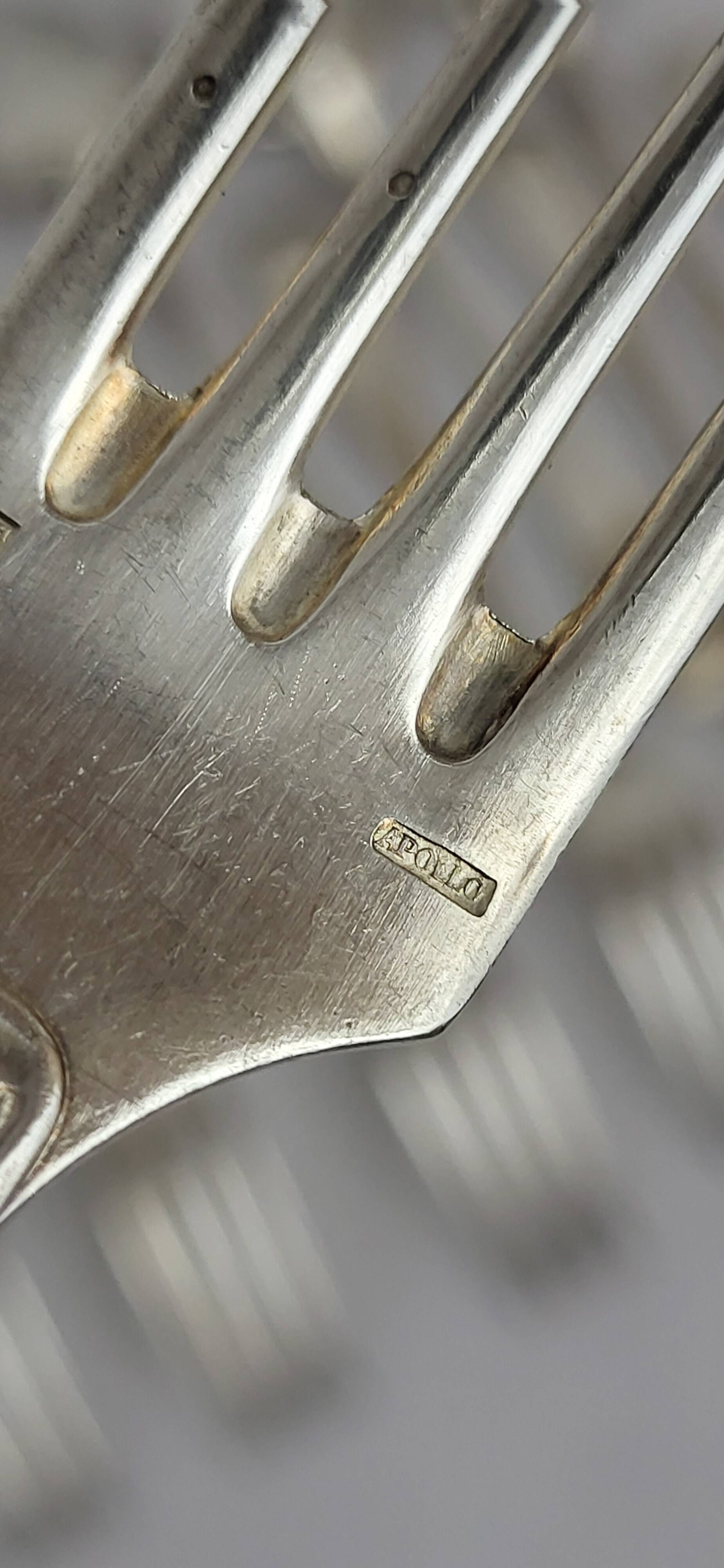 Cutlery set / 24-piece service in silver-plated metal Apollo