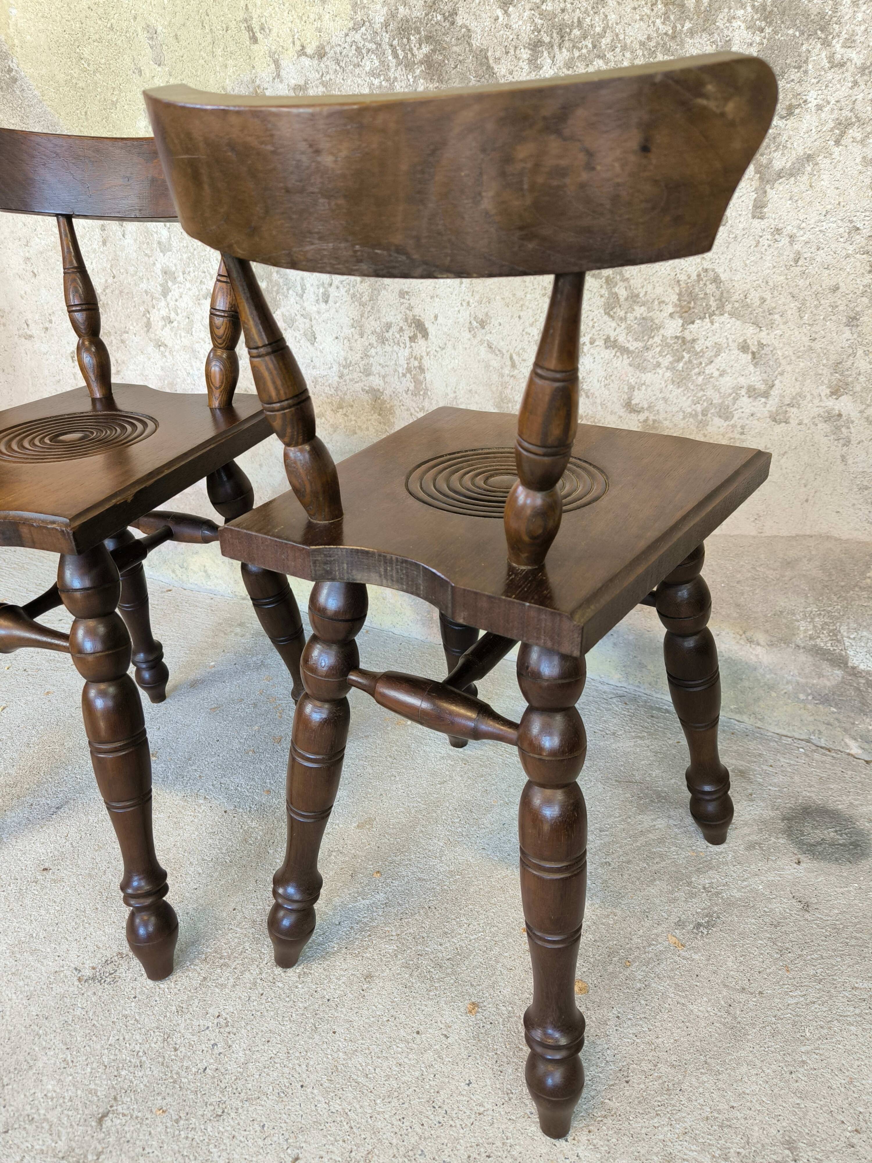 Pair of vintage Basque chairs
