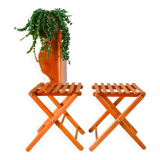Pair of old folding stools