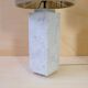 Pair of marble lamps from the 60s and their rope lampshades.