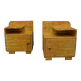 Ensemble de deux tables de chevet Art Déco Tchécoslovaquie, années 1939