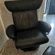 Stressless chair ekorness jazz grained leather and his foot rests