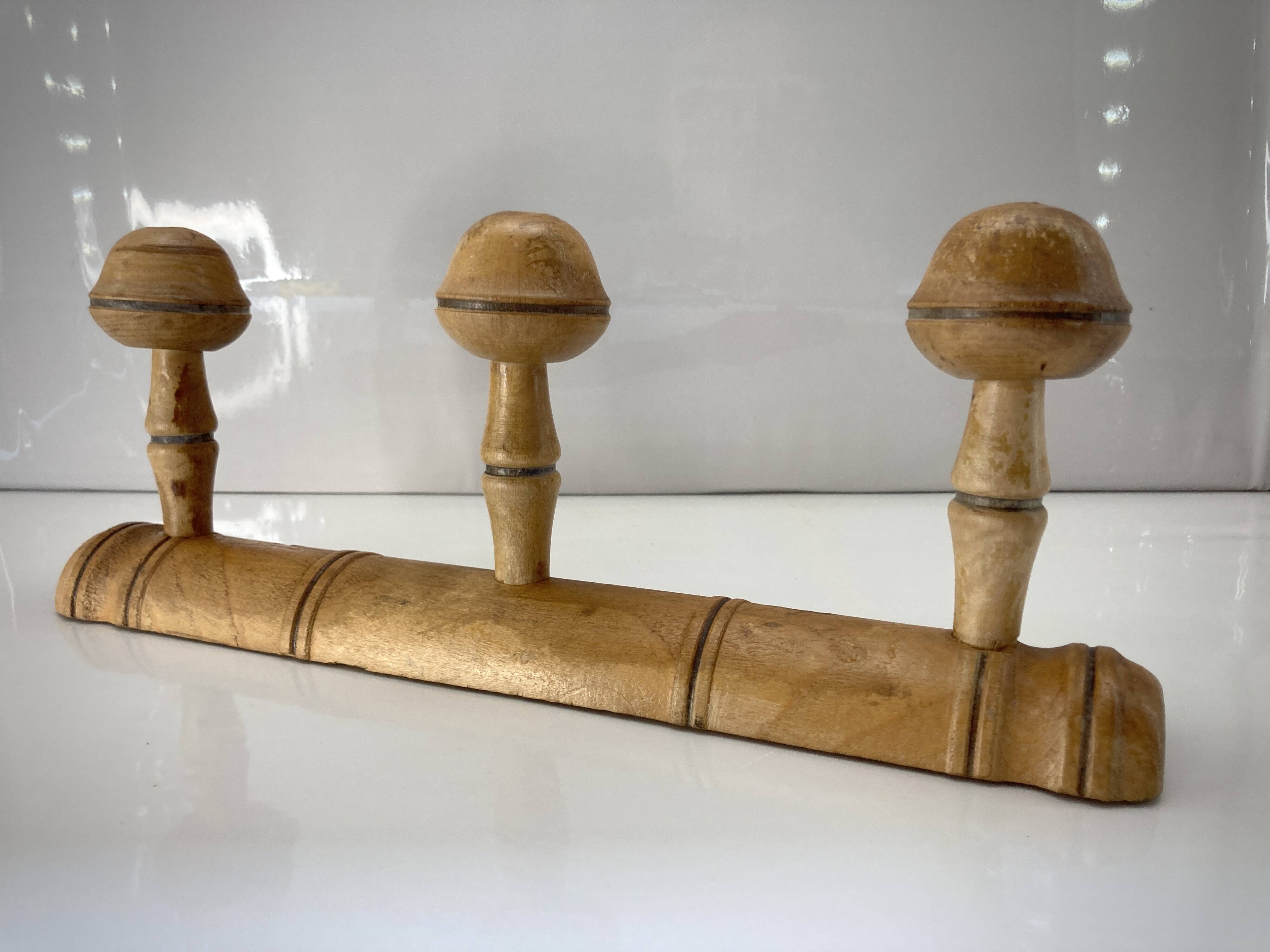 old Bamboo style wall coat rack