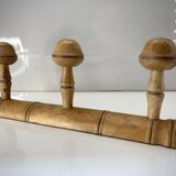 old Bamboo style wall coat rack