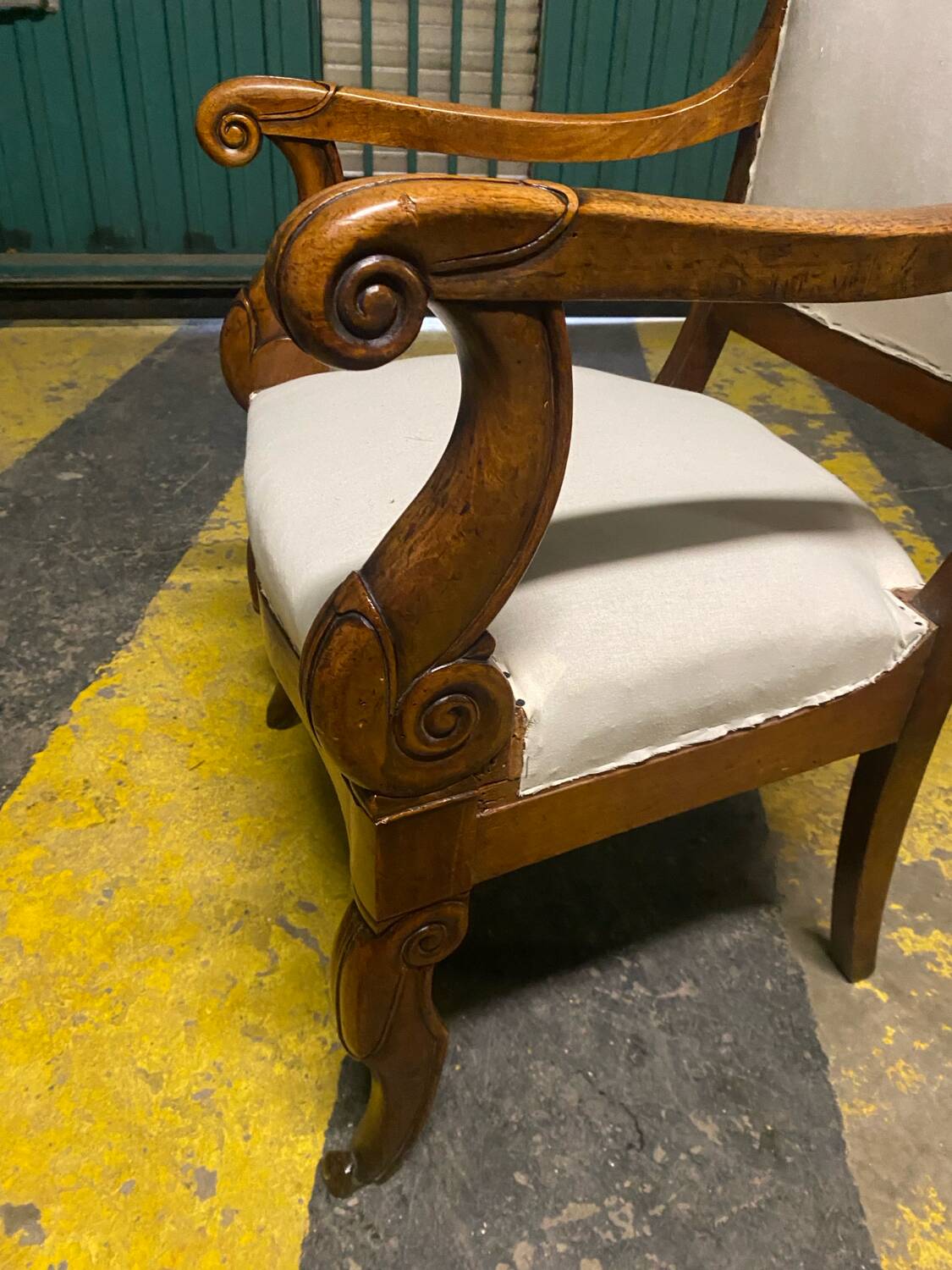 Restoration period armchair with crosses