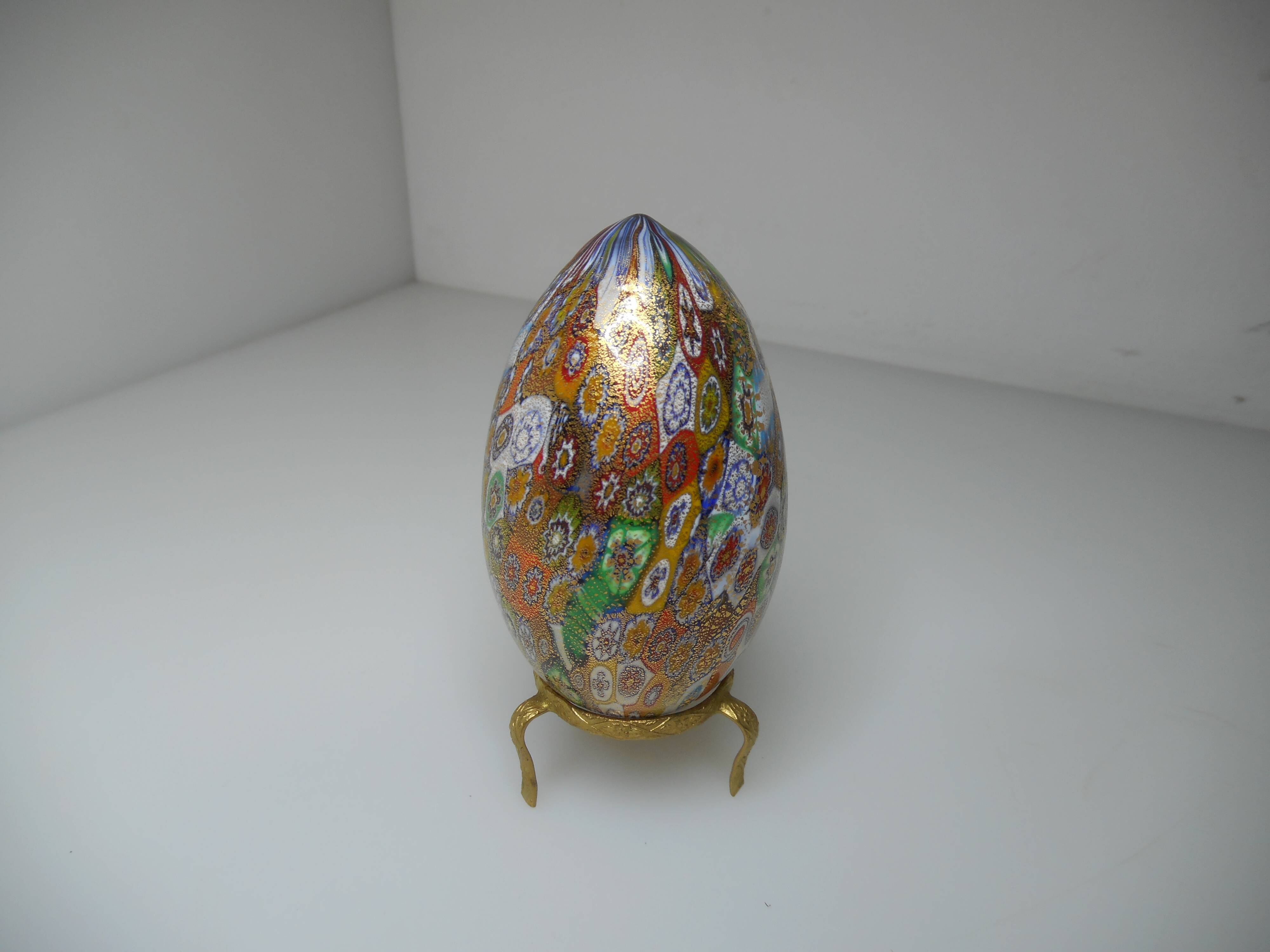 Egg Murano gold leaf Millefiori paper press