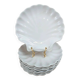 Set of 8 scallop shell plates