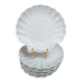 Set of 8 scallop shell plates