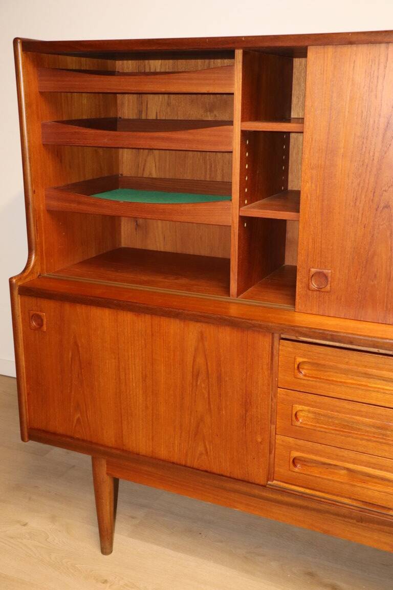 Enfilade haute scandinave édition Samcom en teck, 1960