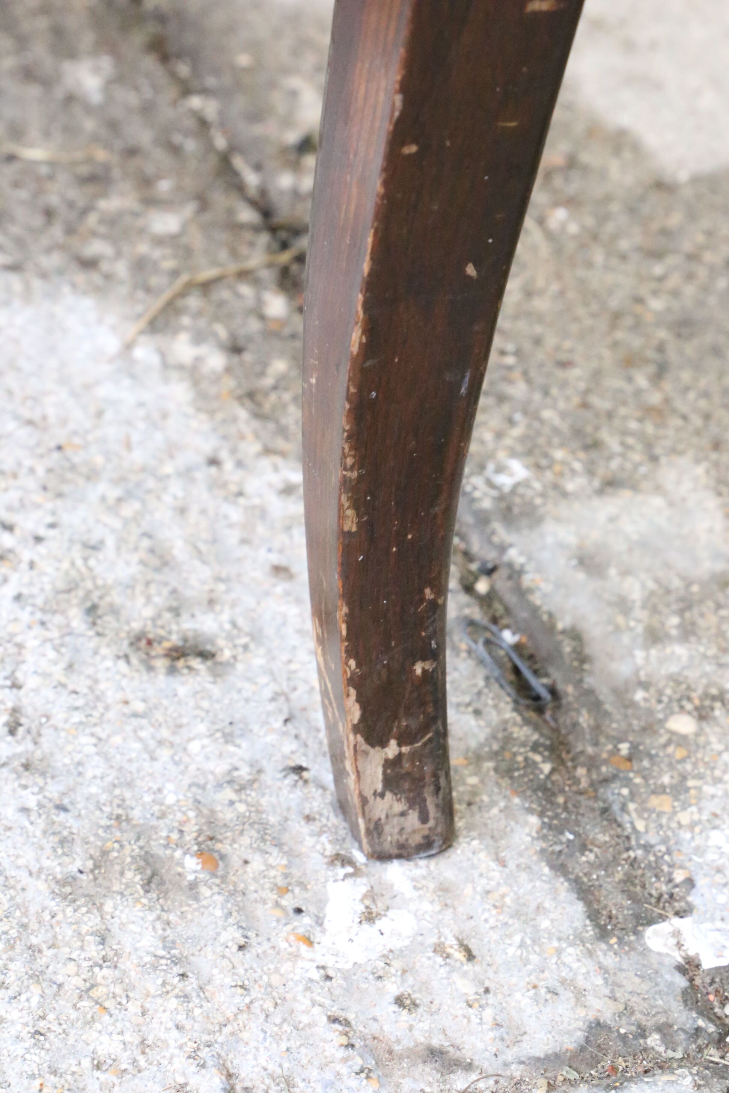 Dark wood and green velvet bridge chair