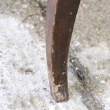 Dark wood and green velvet bridge chair